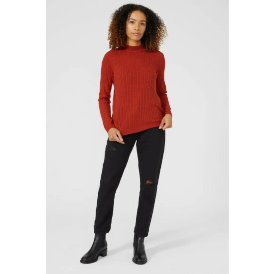 Maine Cable Stitch Turtle Neck Ultrasoft Jumper For Female 4 Maine Cable Stitch Turtle Neck Ultrasoft Jumper For Female - Image 2