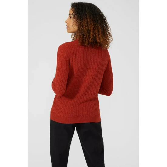 Maine Cable Stitch Turtle Neck Ultrasoft Jumper For Female 6 Maine Cable Stitch Turtle Neck Ultrasoft Jumper For Female - Image 4