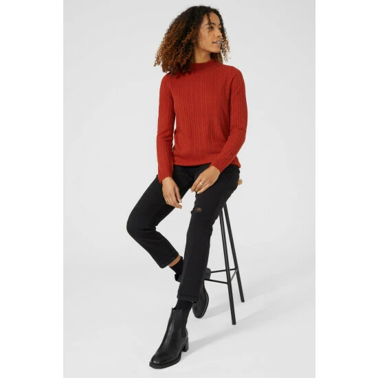 Maine Cable Stitch Turtle Neck Ultrasoft Jumper For Female 7 Maine Cable Stitch Turtle Neck Ultrasoft Jumper For Female - Image 5