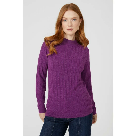 Maine Cable Stitch Turtle Neck Ultrasoft Jumper For Female 9 Maine Cable Stitch Turtle Neck Ultrasoft Jumper For Female - Image 7