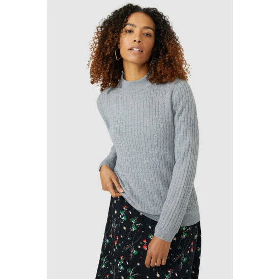 Maine Cable Stitch Turtle Neck Ultrasoft Jumper For Female 10 Maine Cable Stitch Turtle Neck Ultrasoft Jumper For Female - Image 8