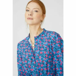 Maine Floral Print Shirt Midi Dress For Female -Maine New England Shop unnamed file 2093