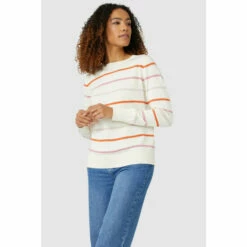 Maine Soft Stripe Cotton Crew Neck Jumper For Female -Maine New England Shop unnamed file 2103