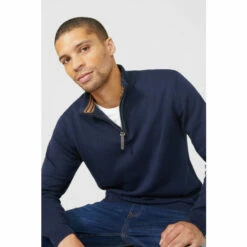 Maine Premium Pure Cotton Half Zip Funnel Jumper For Male -Maine New England Shop unnamed file 213