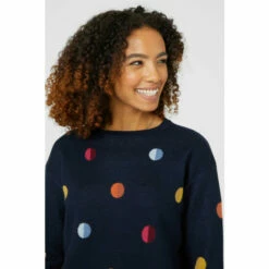 Maine Double Spot Intarsia Crew Neck Jumper For Female 11 Maine Double Spot Intarsia Crew Neck Jumper For Female -Maine New England Shop unnamed file 2223