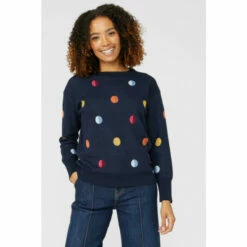 Maine Double Spot Intarsia Crew Neck Jumper For Female 14 Maine Double Spot Intarsia Crew Neck Jumper For Female -Maine New England Shop unnamed file 2226