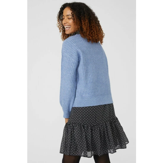 Maine Soft Rib Stitch V Neck Jumper For Female 6 Maine Soft Rib Stitch V Neck Jumper For Female - Image 4