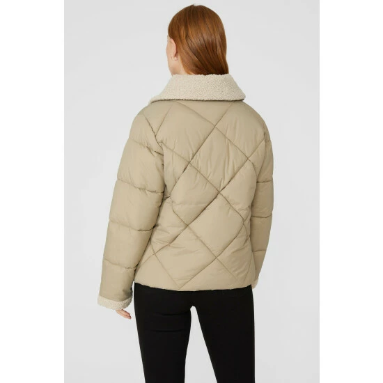 Maine Quilted Padded Borg Collar Jacket For Female 6 Maine Quilted Padded Borg Collar Jacket For Female - Image 4