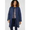 Maine Collarless Quilted Long Jacket & Padded Scarf For Female -Maine New England Shop unnamed file 2288
