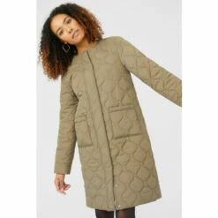 Maine Collarless Quilted Long Jacket & Padded Scarf For Female 15 Maine Collarless Quilted Long Jacket & Padded Scarf For Female -Maine New England Shop unnamed file 2294