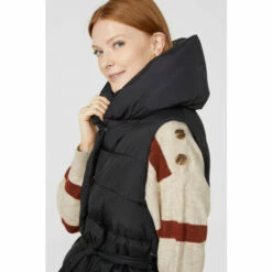 Maine Padded Collar Belted Gilet For Female -Maine New England Shop unnamed file 2297