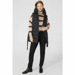 Maine Padded Collar Belted Gilet For Female -Maine New England Shop unnamed file 2299