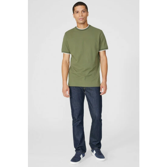 Maine Tipped Pique T-shirt For Male 6 Maine Tipped Pique T-shirt For Male - Image 4