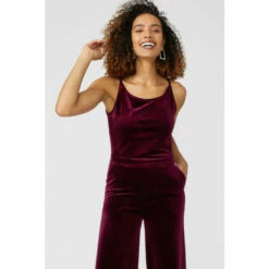 Maine Velvet Wide Leg Jumpsuit For Female -Maine New England Shop unnamed file 2338