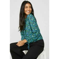 Maine Printed Blouse With Tie Detail For Female -Maine New England Shop unnamed file 24