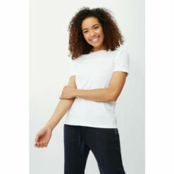 Maine Broderie Yoke Scoop Neck T-shirt For Female -Maine New England Shop unnamed file 2419