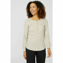 Maine Rib Henley Top For Female