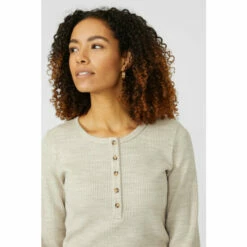 Maine Rib Henley Top For Female -Maine New England Shop unnamed file 2441