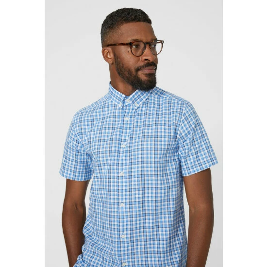 Maine Textured Check Shirt For Male 5 Maine Textured Check Shirt For Male - Image 3