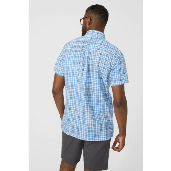 Maine Textured Check Shirt For Male 6 Maine Textured Check Shirt For Male - Image 4