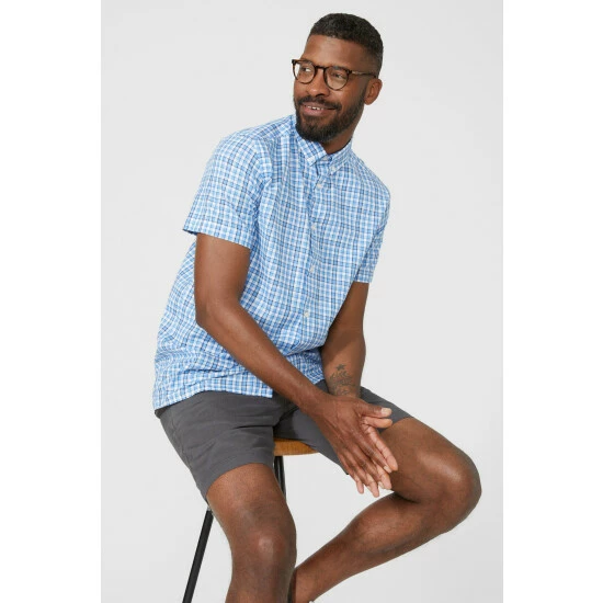 Maine Textured Check Shirt For Male 7 Maine Textured Check Shirt For Male - Image 5