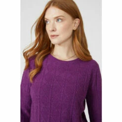 Maine Diamond Cable Crew Neck Ultrasoft Jumper For Female -Maine New England Shop unnamed file 2564