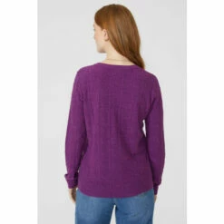 Maine Diamond Cable Crew Neck Ultrasoft Jumper For Female -Maine New England Shop unnamed file 2565