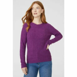 Maine Diamond Cable Crew Neck Ultrasoft Jumper For Female -Maine New England Shop unnamed file 2567