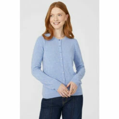 Maine Geo Stitch Button Through Ultrasoft Cardigan For Female