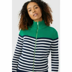 Maine (Me) Colour Block Cotton Zip Through Cardigan For Female -Maine New England Shop unnamed file 2586