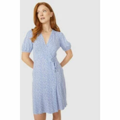Maine Ditsy Print Mock Wrap Jersey Dress For Female -Maine New England Shop unnamed file 2609