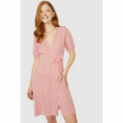 Maine Ditsy Print Mock Wrap Jersey Dress For Female -Maine New England Shop unnamed file 2610