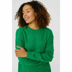 Maine Exposed Seam Detail Knitted Jumper For Female