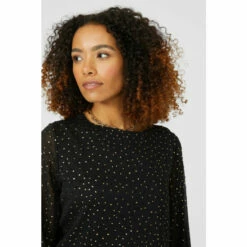 Maine Chiffon Dobby Spot Metallic Blouse For Female -Maine New England Shop unnamed file 2642