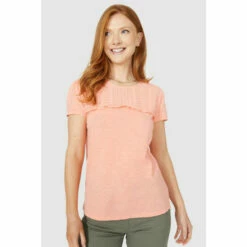 Maine Pleat Yoke Slub Jersey T-shirt For Female -Maine New England Shop unnamed file 2698
