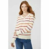 Maine Soft Stripe Cotton V Neck Jumper For Female -Maine New England Shop unnamed file 2803