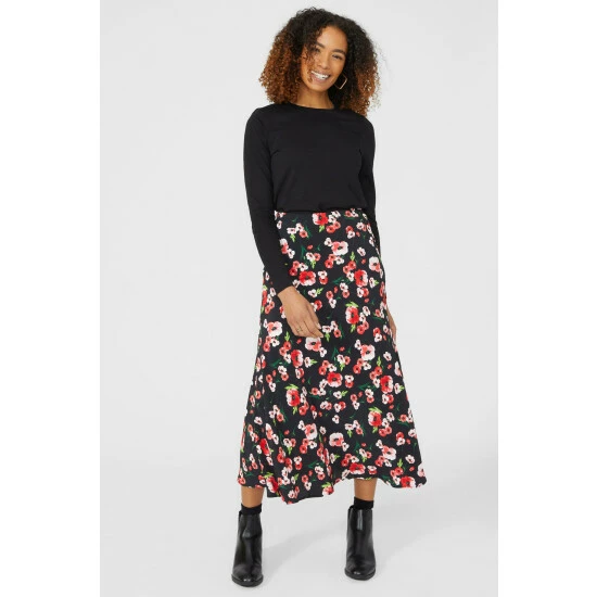 Maine Floral Printed Bias Cut Skirt For Female 8 Maine Floral Printed Bias Cut Skirt For Female - Image 6