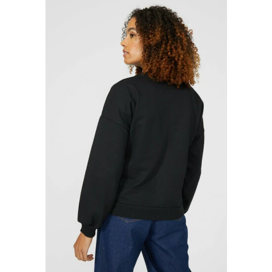 Maine Scoop Neck Happy Slogan Sweat For Female 6 Maine Scoop Neck Happy Slogan Sweat For Female - Image 4