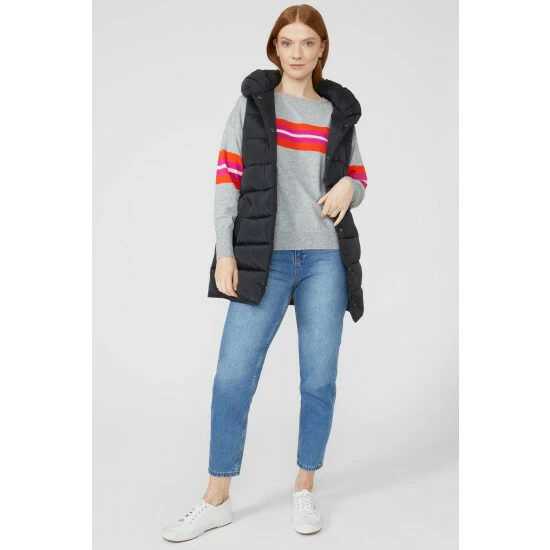 Maine Placement Stripe Crew Neck Jumper For Female 7 Maine Placement Stripe Crew Neck Jumper For Female - Image 5