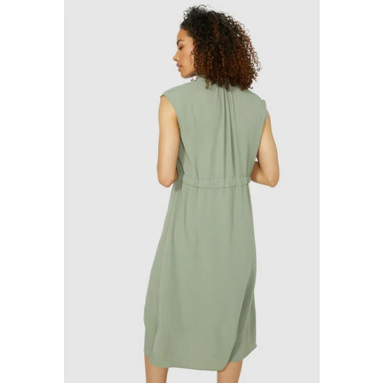 Maine Shortsleeve Tie Waist Shirt Dress For Female 6 Maine Shortsleeve Tie Waist Shirt Dress For Female - Image 4