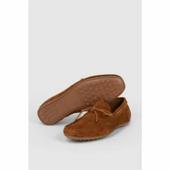 Maine Albans Suede Plaited Lace Driving Shoe For Male -Maine New England Shop unnamed file 2932