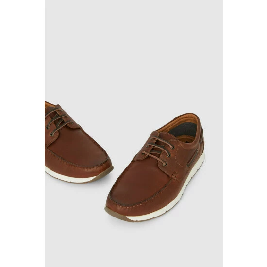 Maine Thorpe Flex Sole Leather Boat Shoe For Male 4 Maine Thorpe Flex Sole Leather Boat Shoe For Male - Image 2