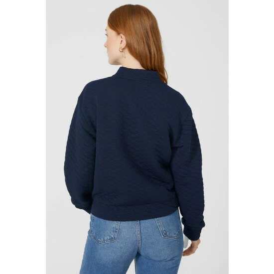 Maine Quilted Jersey Bomber Jacket For Female 6 Maine Quilted Jersey Bomber Jacket For Female - Image 4