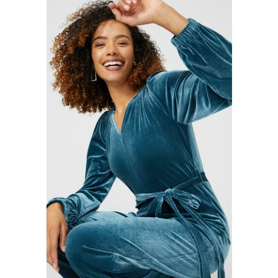 Maine Velvet Long Sleeve Jumpsuit For Female 7 Maine Velvet Long Sleeve Jumpsuit For Female - Image 5