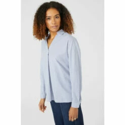 Maine Relaxed Pleat Front Stripe Shirt For Female -Maine New England Shop unnamed file 3027