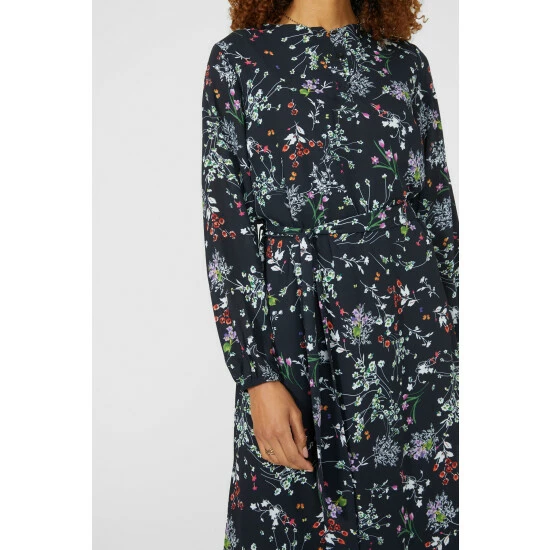 Maine Floral Print Chiffon Button Through Midi Dress For Female 5 Maine Floral Print Chiffon Button Through Midi Dress For Female - Image 3