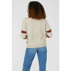 Maine Cable Stripe Crew Neck Jumper For Female -Maine New England Shop unnamed file 3070