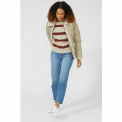 Maine Cable Stripe Crew Neck Jumper For Female -Maine New England Shop unnamed file 3071