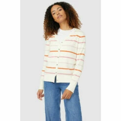 Maine Soft Stripe Button Through Cardigan For Female -Maine New England Shop unnamed file 313