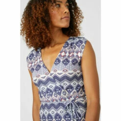 Maine Aztec Printed Wrap Dress For Female -Maine New England Shop unnamed file 3163